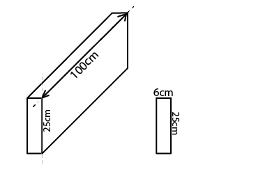 Obrubník - 100x25x6Kreslicí plátno 1-80